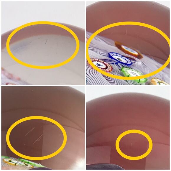 Perthshire PP47 1985 Millefiori Picture Cane Cat Bird Amethyst Paperweight Cert - Picture 15 of 16